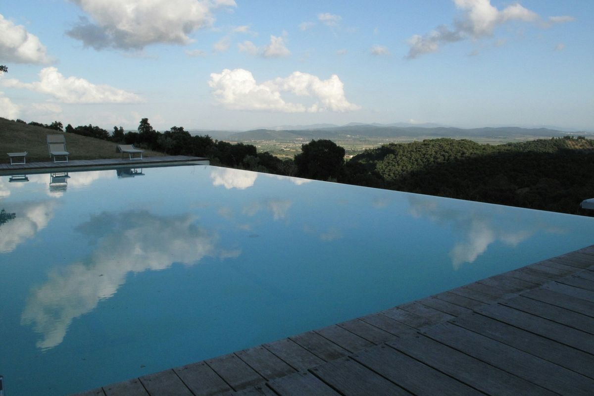 Infinity pool above the hills
