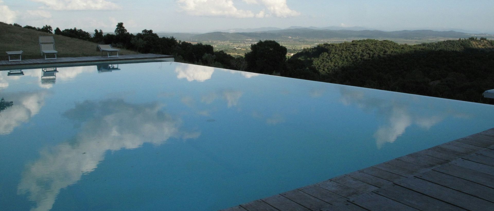 Infinity pool above the hills