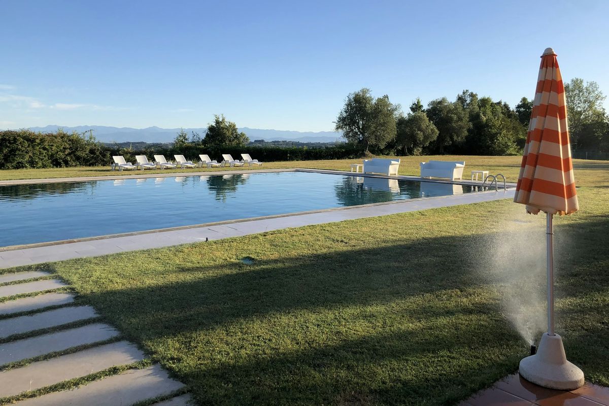 Pool in a well-kept lawn